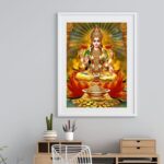 Quadro Deusa Da Riqueza Lakshmi- 60x48 Cm