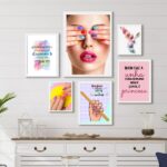 Composição 6 Quadros Decorativos Esmalteria