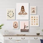 Composição 6 Quadros Decorativos Yoga