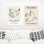 Kit 2 Quadros Arte Picasso Pomba Da Paz