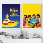 Kit 2 Quadros Beatles Yellow Submarine