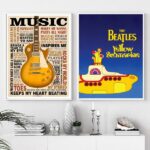 Kit 2 Quadros Music Life - Yellow Submarine B