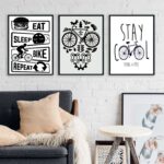 Kit 3 Quadros Decorativos Cantinho Da Bicicleta