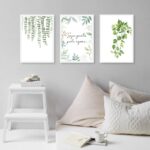 Kit 3 Quadros Decorativos Seja Grato - Plantas