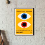 Quadro Bauhaus Poster Olhos - Amarelo