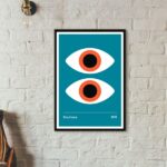 Quadro Bauhaus Poster Olhos- Azul