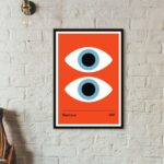 Quadro Bauhaus Poster Olhos - Vermelho