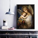 Quadro Decorativo Anjo Renascentista Mãe