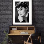 Quadro Decorativo Audrey Hepburn P&B 60x48 Cm B