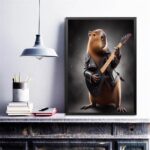 Quadro Decorativo Capivara Do Rock