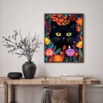 Quadro Decorativo Cat In The Garden