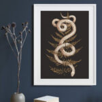 Quadro Decorativo Serpente Vintage - 60x48 Cm