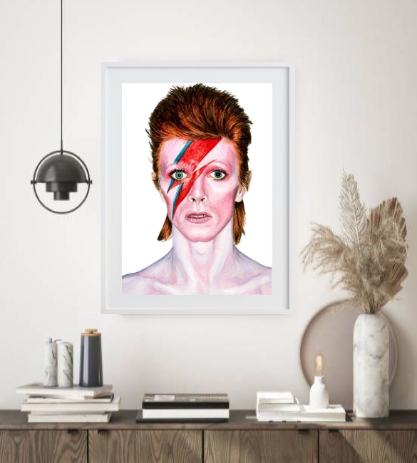 Quadro Decorativo David Bowie 60x48 Cm