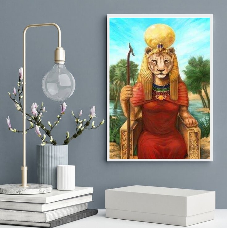 Quadro Decorativo Deusa Sekhmet