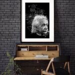 Quadro Decorativo Einstein P&B 60x48 Cm B