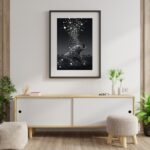 Quadro Decorativo Elefante Estrelas - 60x48 Cm