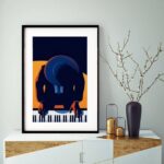 Quadro Decorativo Jazz Piano 60x48 Cm