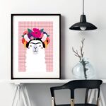 Quadro Decorativo Lhama Frida- 60x48 Cm