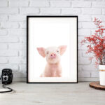 Quadro Decorativo Baby Pig - 60x48 Cm