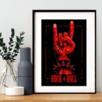 Quadro Decorativo Poster Rock & Roll 60x48 Cm