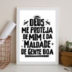 Quadro Deus Me Proteja de Mim