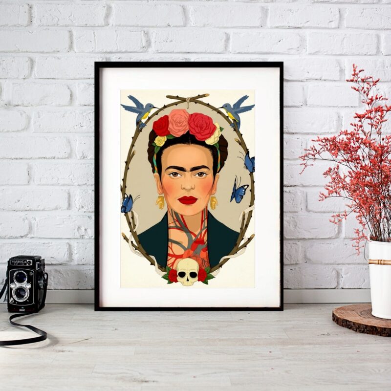 Quadro Frida Kahlo Renascence 60x48 Cm