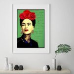 Quadro Frida Vermelho e Verde - 60X48 Cm