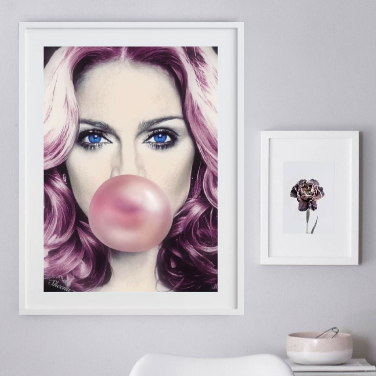 Quadro Madona Bubble Gum 60x48 Cm