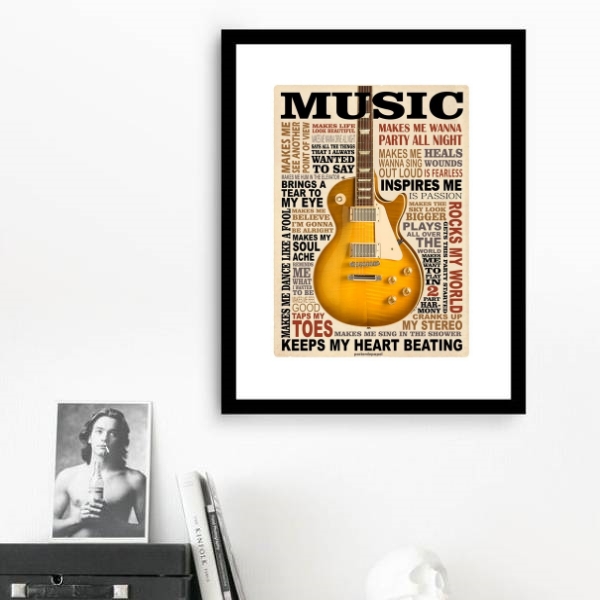 Quadro Music Guitar - 60x48 Cm