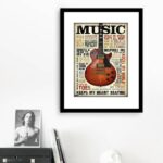 Quadro Music Guitarra - 60x48 Cm