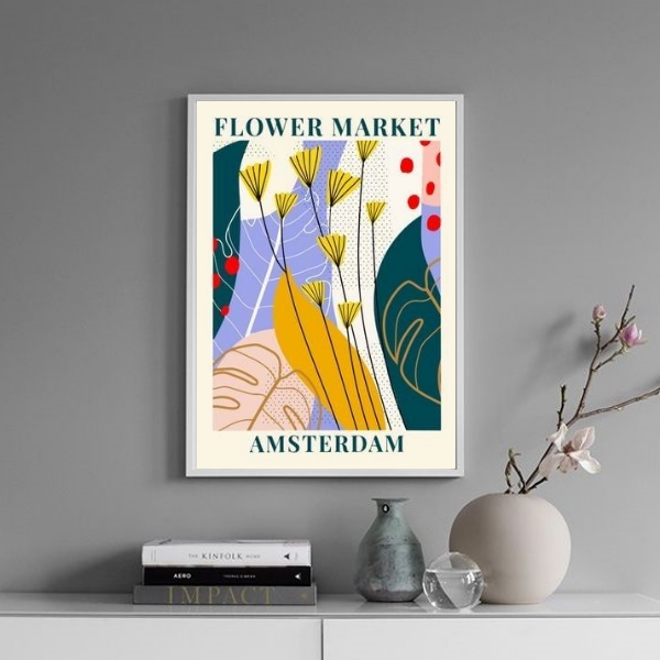 Quadro Poster Flower Market - Amsterdam