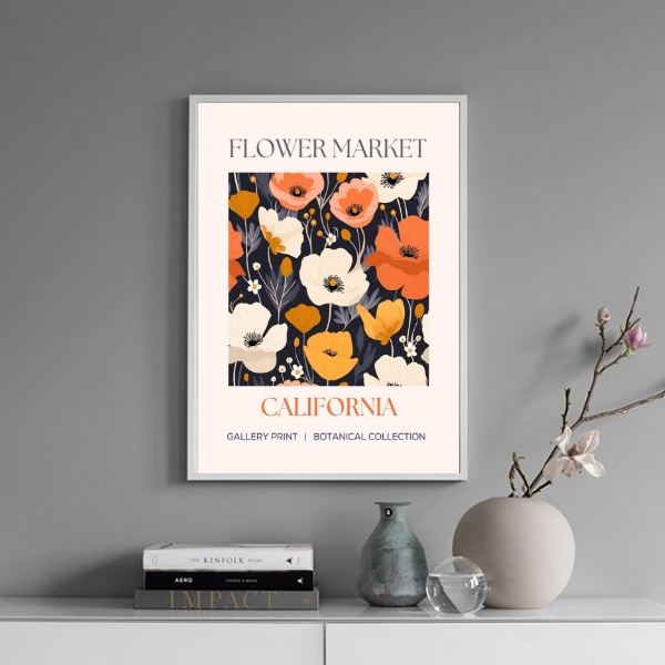 Quadro Poster Flower Market - California