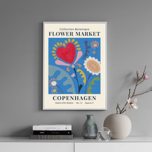 Quadro Poster Flower Market - Copenhagen