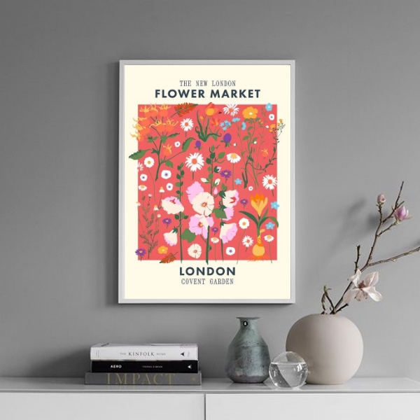 Quadro Poster Flower Market - Londres B