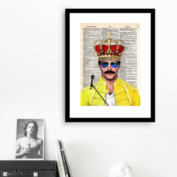 Quadro Rei Freddie Mercury - 60x48 Cm