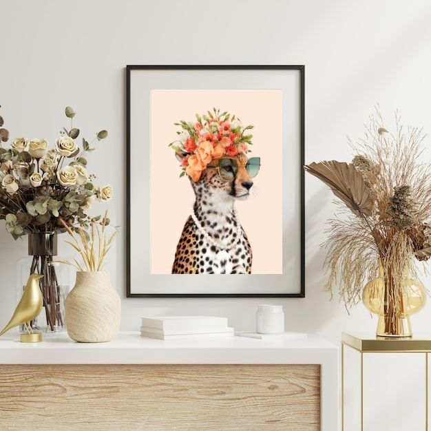 Quadro Sheeta Fashion Flores - 60x48 Cm