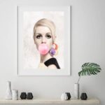 Quadro Twiggy Bubble Gum - 60X48 Cm