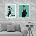 Kit 2 Quadros Audrey - Breakfast at Tiffany’s