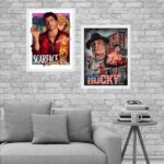 Kit 2 Quadros Filmes Rocky e Scarface