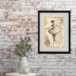 Quadro Bailarina Vintage - 60x48 Cm