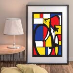 Quadro Bicicleta Mondrian - 60x48 Cm