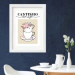 Quadro Cantinho Do Café Floral - 60X48 Cm