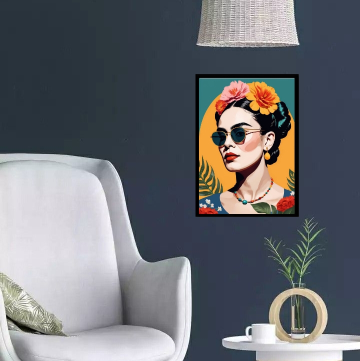 Quadro Frida Moderna de Óculos