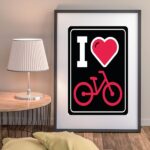 Quadro I Love Bike - 60x48 Cm