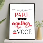 Quadro Não Pare Até Ter Orgulho De Você