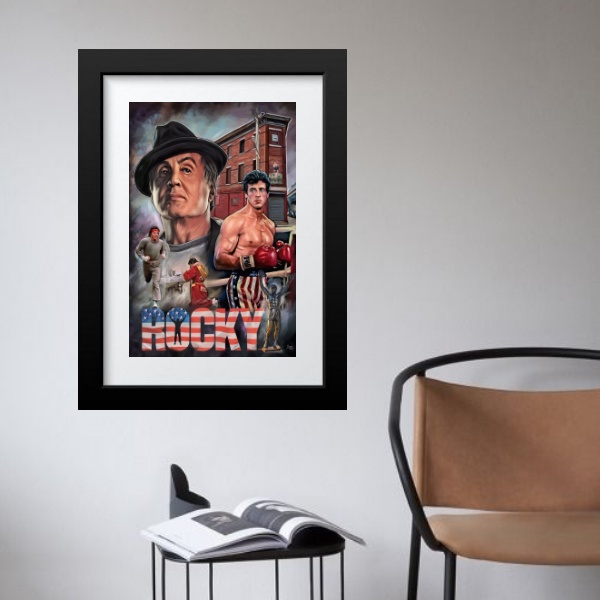Quadro Poster Do Filme Rocky - 60x48 Cm
