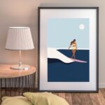 Quadro Surfer Girl - 60x48 Cm