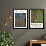 Kit 2 Quadros Posters Obras De Gustav Klimt