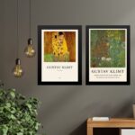 Kit 2 Quadros Posters Obras Gustav Klimt