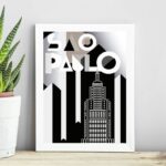 Quadro Abstrato Poster São Paulo